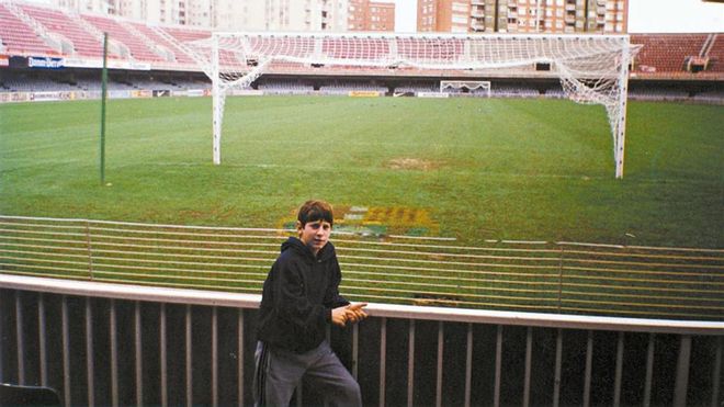 El pequeño Messi, poco después de llegar a Barcelona, en el Mini El pequeño Messi, poco después de llegar a Barcelona, en el Mini