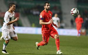 Montoya, durante el partido de vuelta de octavos de final de Copa del Rey ante el Elche Montoya, durante el partido de vuelta de octavos de final de Copa del Rey ante el Elche