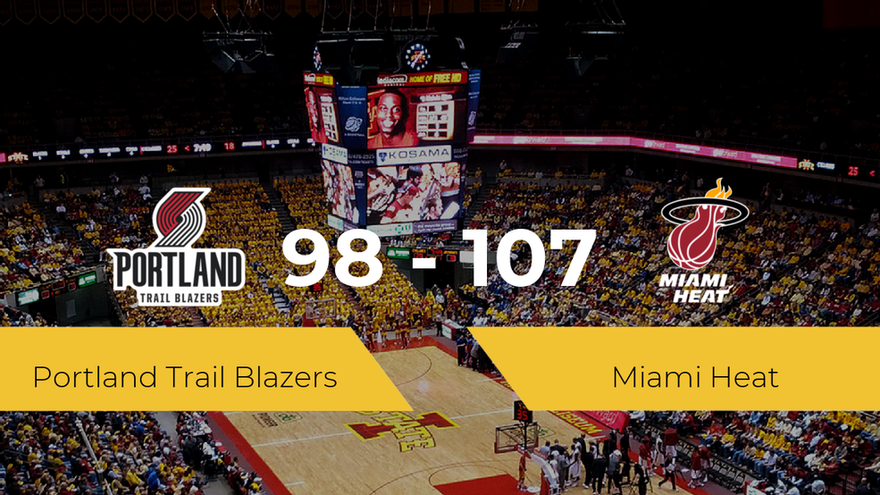 Miami Heat win over Portland Trail Blazers 98-107