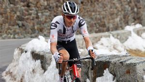 Wilko Kelderman durante la etapa en el Stelvio Wilko Kelderman durante la etapa en el Stelvio