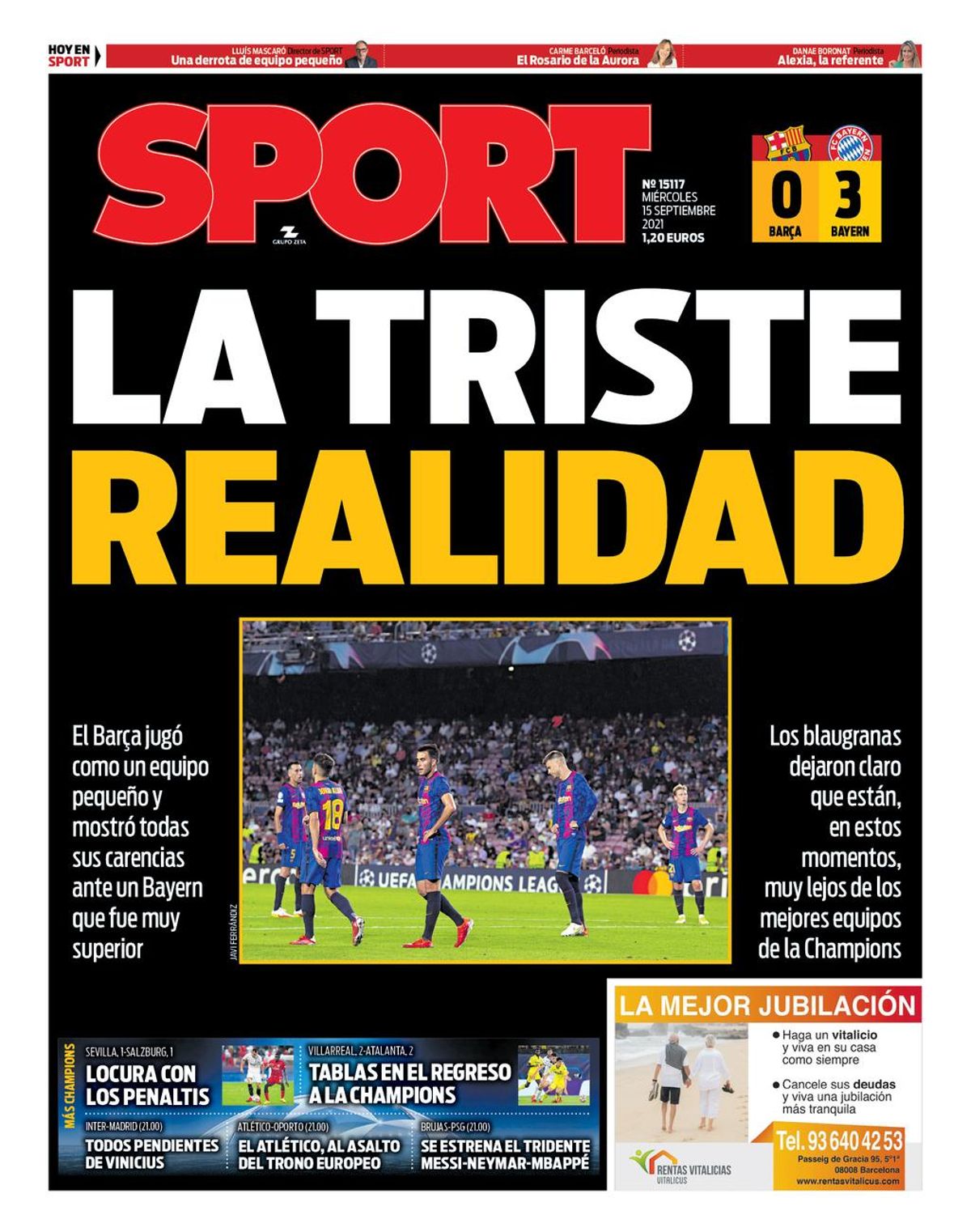Esta es nuestra portada de hoy Esta es nuestra portada de hoy