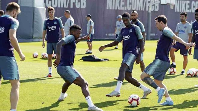 El Barcelona prepara el partido ante el Girona El Barcelona prepara el partido ante el Girona