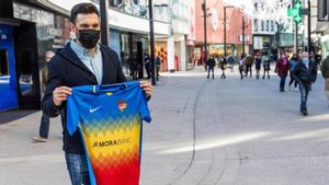 Sarabia, en su presentación con el Andorra Sarabia, en su presentación con el Andorra
