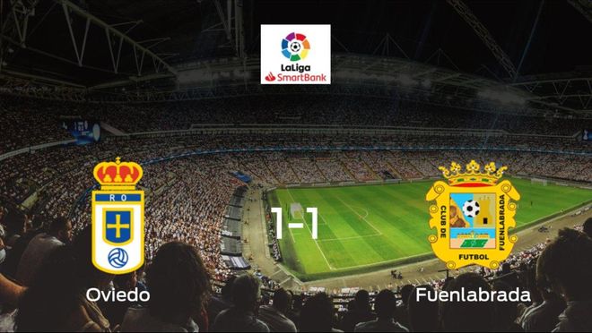 Empate a uno entre el Real Oviedo y el CF Fuenlabrada Empate a uno entre el Real Oviedo y el CF Fuenlabrada