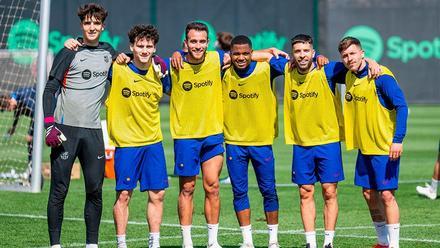 El entrenamiento del Barça el día después de ganar el clásico