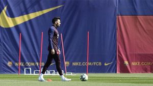 Eder Sarabia copó todas las miradas en el entrenamiento del Barça Eder Sarabia copó todas las miradas en el entrenamiento del Barça