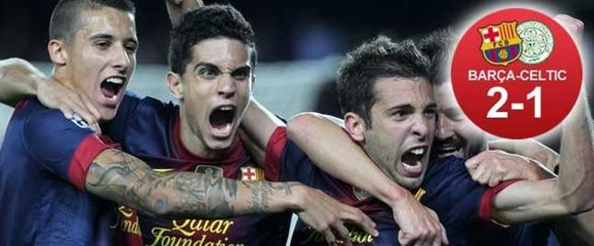 Jordi Alba, celebrando eufórico su gol Jordi Alba, celebrando eufórico su gol