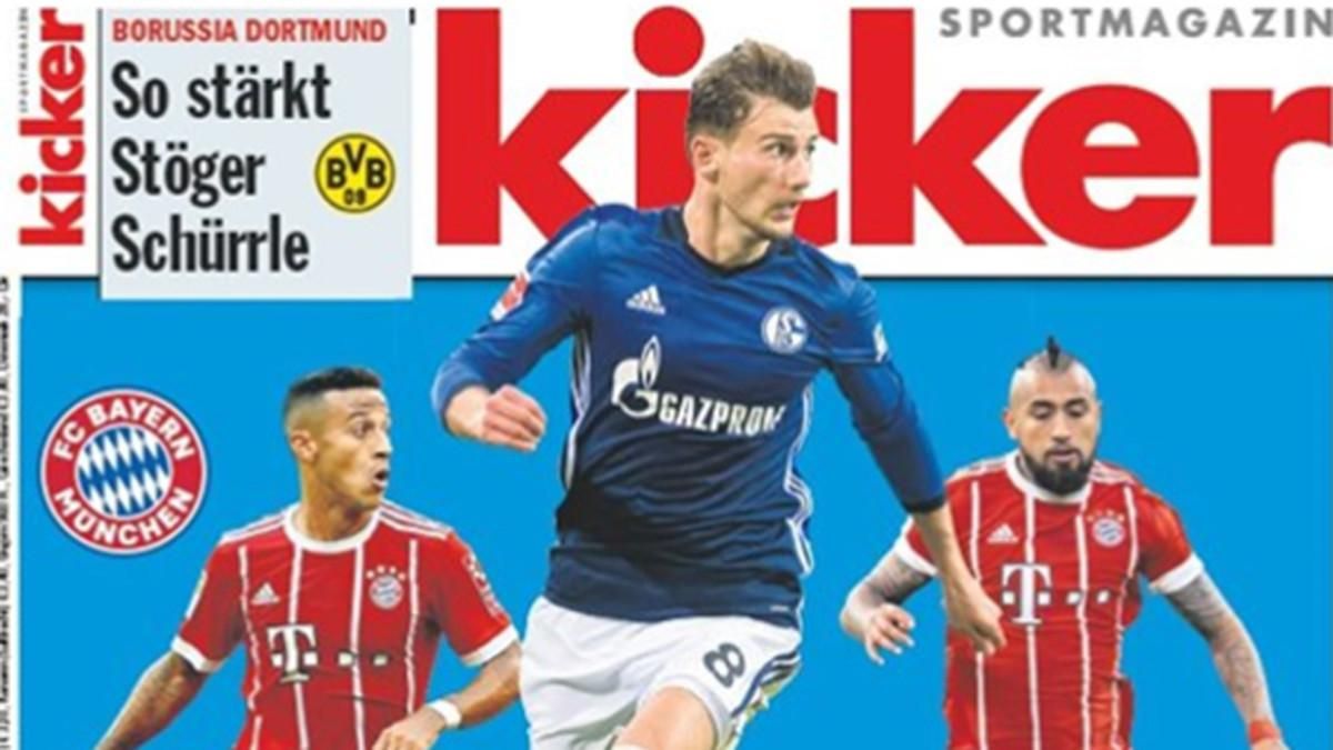 Goretzka, Thiago y Arturo Vidal en la portada de Kicker Goretzka, Thiago y Arturo Vidal en la portada de Kicker