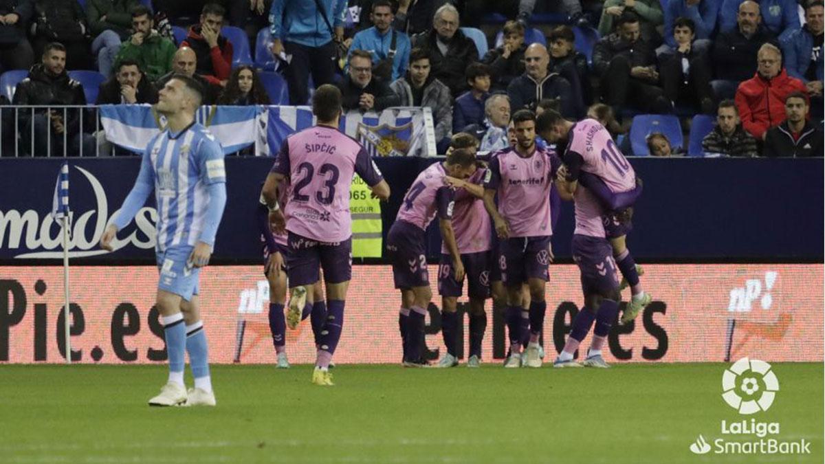 Resumen, goles y highlights del Málaga 1 - 1 Tenerife de la jornada 22 de LaLiga Smartbank
