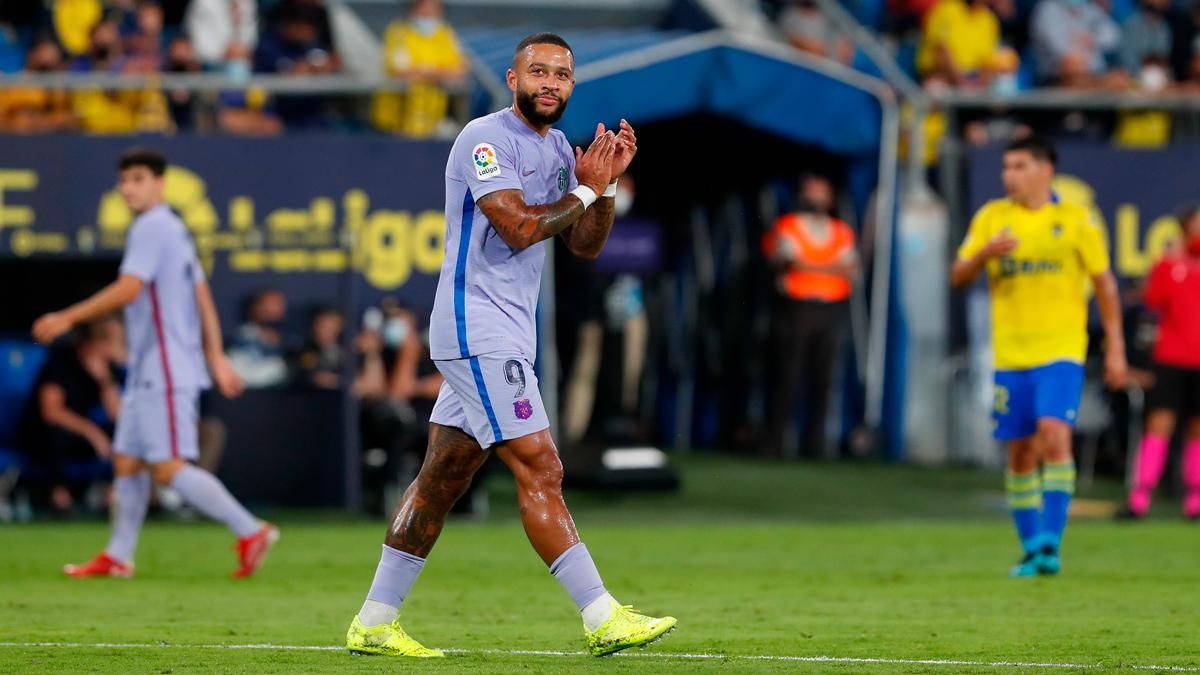 Depay, ante el Cádiz Depay, ante el Cádiz