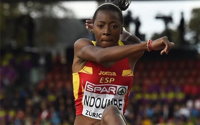 Ndoumbe, cuarta en la final de triple salto Ndoumbe, cuarta en la final de triple salto