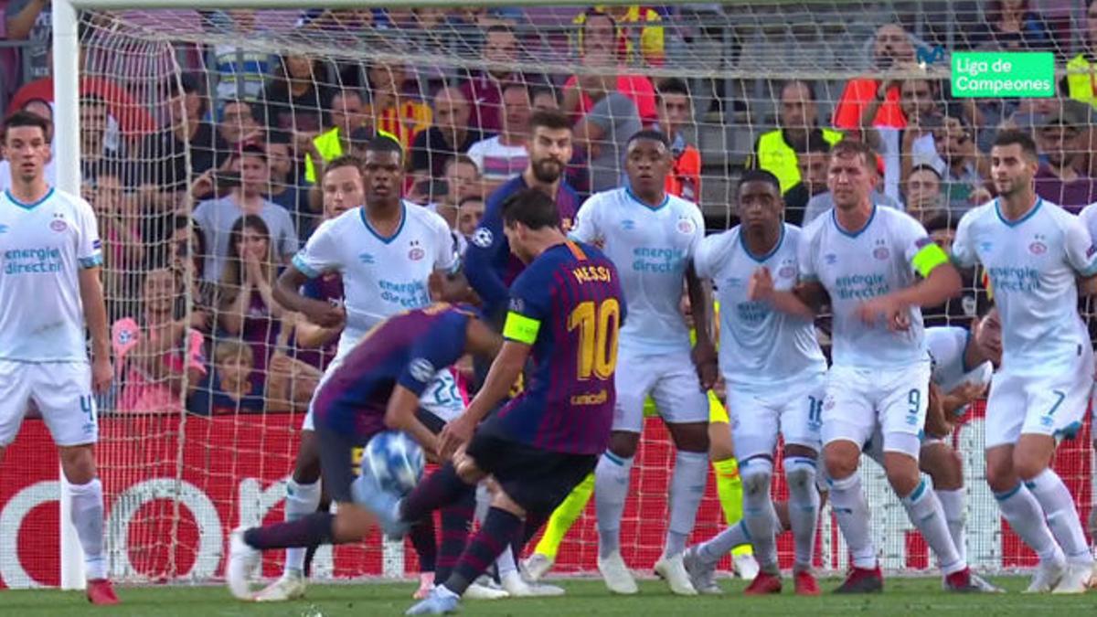 Messi vuelve a maravillar a balón parado