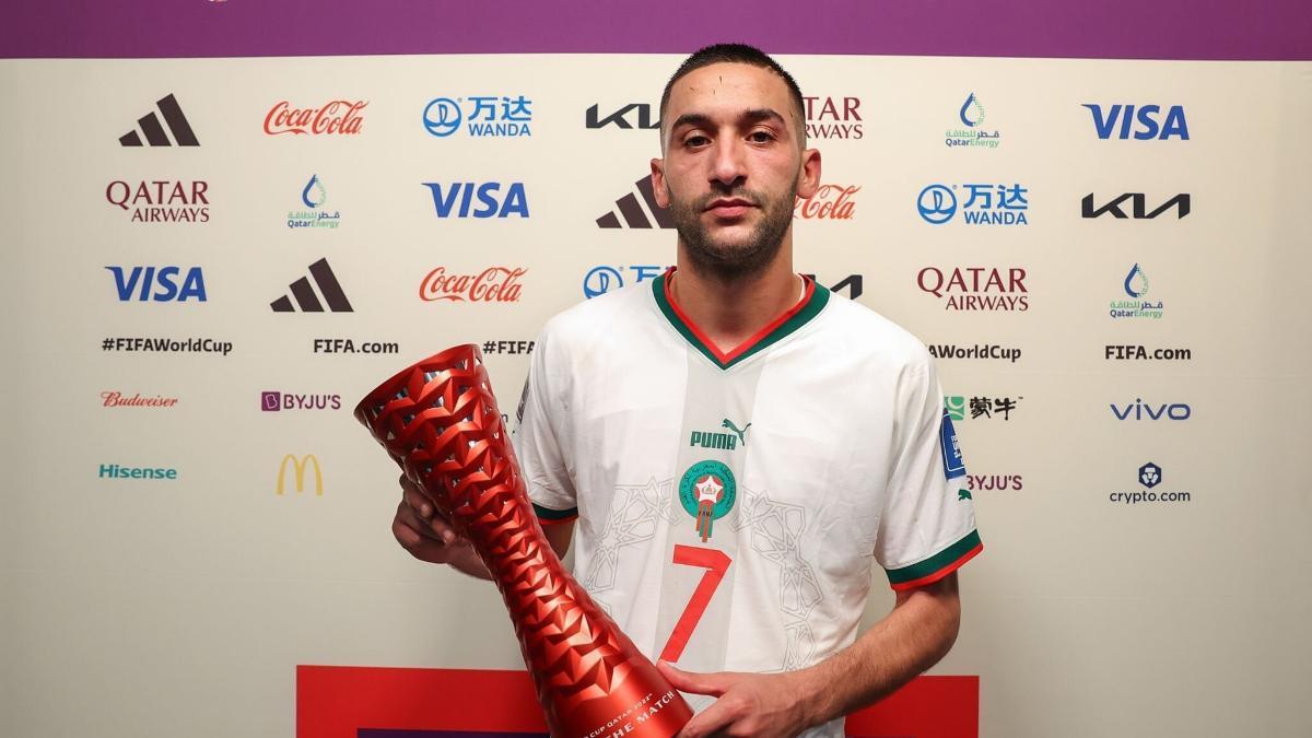 Hakim Ziyech, lideró a a Los Leones del Atlas en su victoria en el Bélgica 0-2 Marruecos