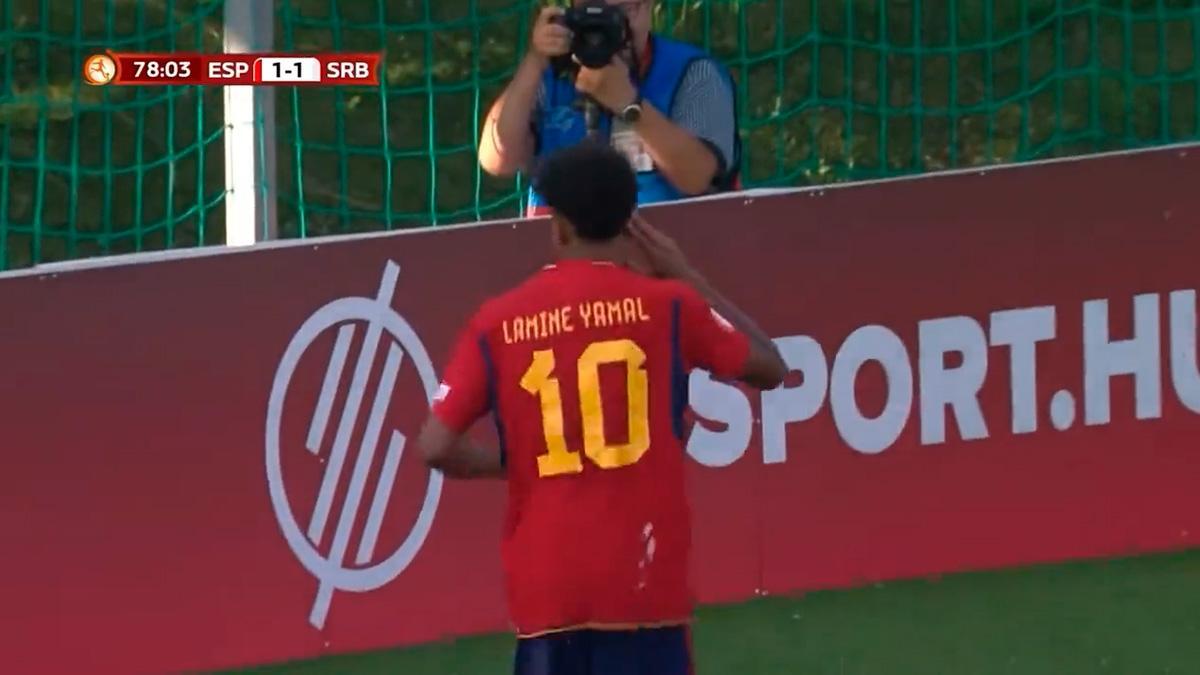 ¡Golazo de Lamine Yamal para empatar el partido ante Serbia!