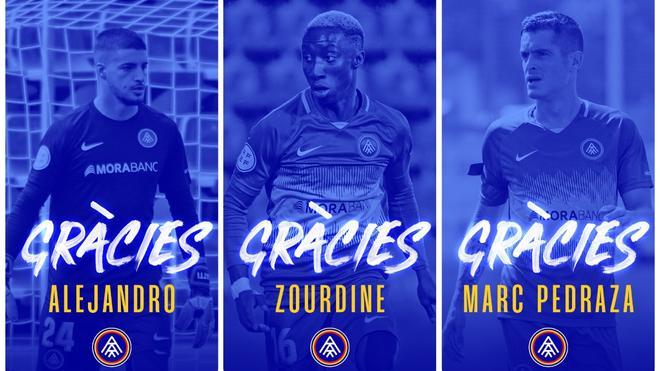 El Andorra hace hueco y rescinde el contrato de tres jugadores