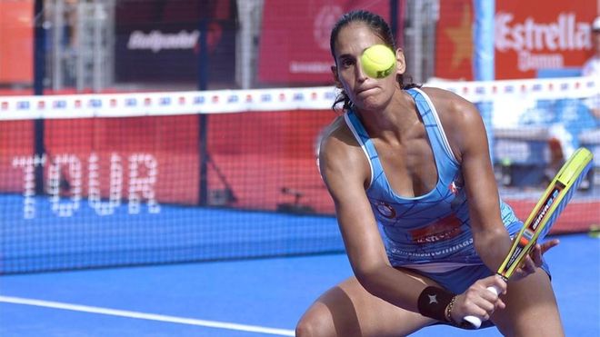 Majo Sánchez Alayeto, en un punto del partido Majo Sánchez Alayeto, en un punto del partido