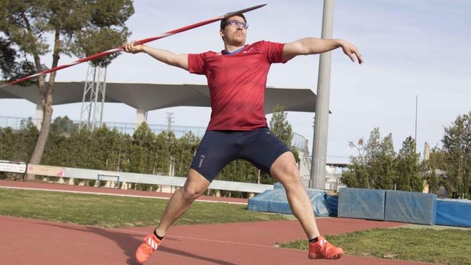 El atleta español Héctor Cabrera durante un entrenamiento El atleta español Héctor Cabrera durante un entrenamiento
