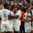 Celebración del Marsella en la Primera jornada de la Ligue1