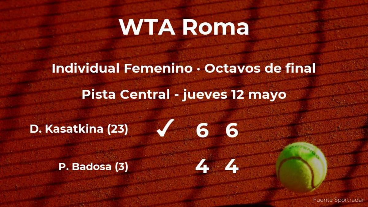 Paula Badosa cae eliminada en los octavos de final del torneo WTA 1000 de Roma