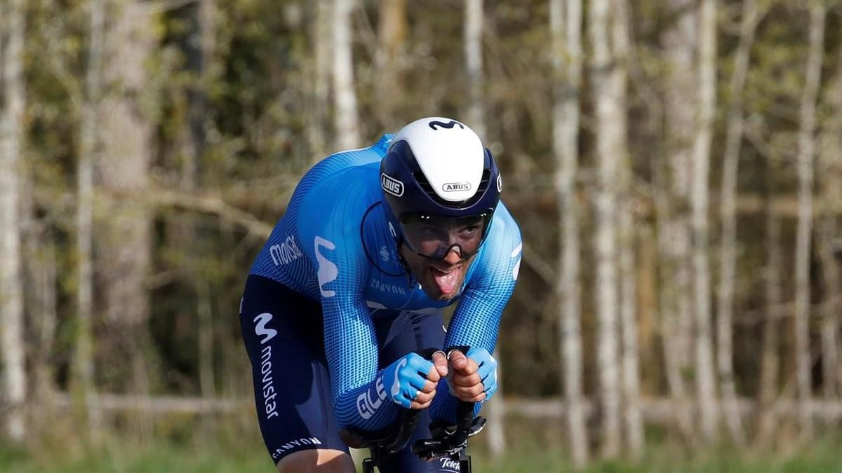 Valverde durante una de las etapas de la Volta Valverde durante una de las etapas de la Volta