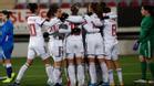 La selección femenina celebra la clasificación para la Eurocopa 2022