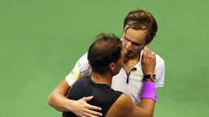 Medvédev y Nadal en la final del Open USA de 2019 Medvédev y Nadal en la final del Open USA de 2019