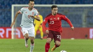 Sergio Busquets tuvo un partido accidentado en Basilea Sergio Busquets tuvo un partido accidentado en Basilea