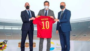 El presidente de la RFEF, Luis Rubiales, durante un acto en La Cartuja. El presidente de la RFEF, Luis Rubiales, durante un acto en La Cartuja.