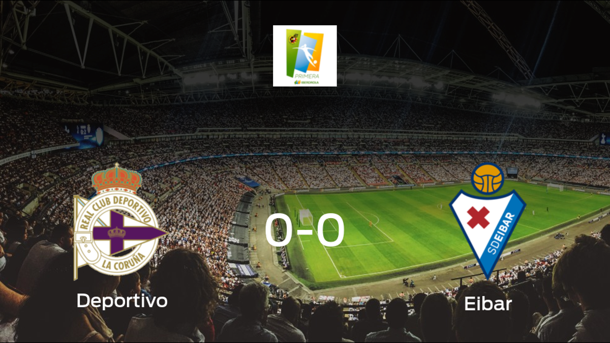 El Deportivo Abanca y el Eibar Femenino se reparten los puntos en un partido sin goles (0-0)