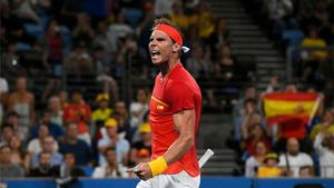 Nadal, durante la pasada ATP Cup Nadal, durante la pasada ATP Cup