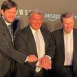 Laporta, junto a Alemany y Mateu Alemany en Varsovia en la presentación del documental sobre Lewandowski