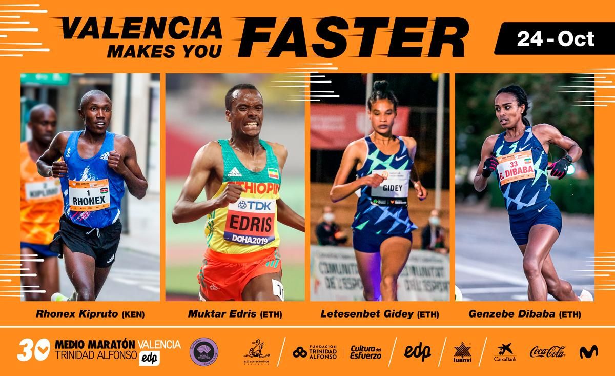 El Medio Maratón Valencia avanza su élite internacional a la caza de nuevos récords El Medio Maratón Valencia avanza su élite internacional a la caza de nuevos récords