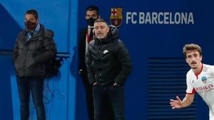 García Pimienta, durante el partido que el Barça B le ganó al Lleida García Pimienta, durante el partido que el Barça B le ganó al Lleida