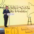 El presidente Pere Aragonès durante el acto Més esport, més país