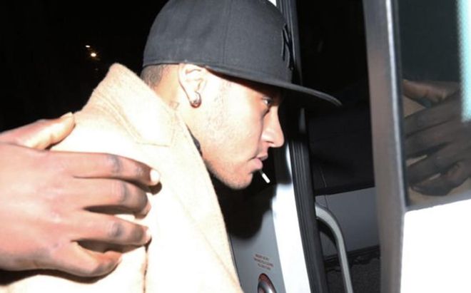 Neymar, a la salida del club Libertine en Londres Neymar, a la salida del club Libertine en Londres
