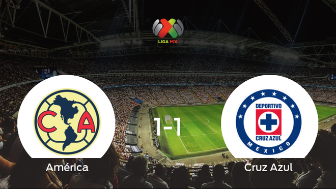 El América y el Cruz Azul concluyen su encuentro liguero con un empate (1-1) El América y el Cruz Azul concluyen su encuentro liguero con un empate (1-1)