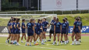 Entrenamiento de la selección española de fútbol femenino en Las Rozas de cara a la Eurocopa