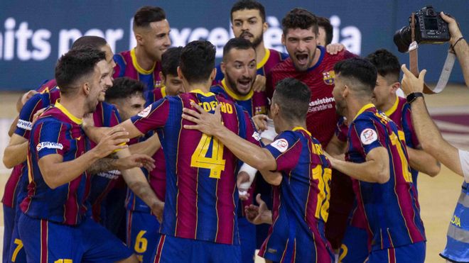 El Barça celebró su clasificación para la final El Barça celebró su clasificación para la final