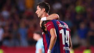 La conexión Lewandowski - Joao Félix dio sus frutos ante el Amberes