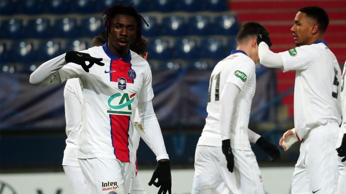 Kean decidió el partido de Copa para el PSG Kean decidió el partido de Copa para el PSG