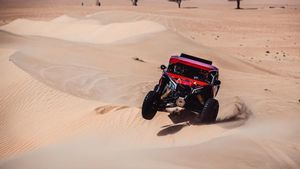 Laia Sanz durante el Shakedown en la Baja Dubái Laia Sanz durante el Shakedown en la Baja Dubái