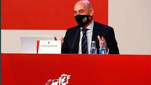 Luis Rubiales en el sorteo de la Copa del Rey Luis Rubiales en el sorteo de la Copa del Rey