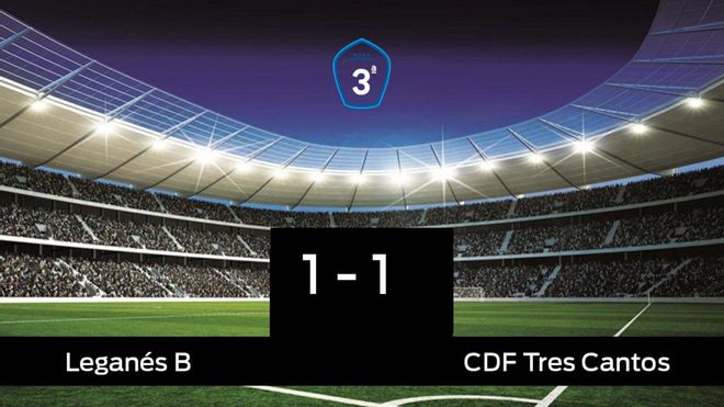 El Tres Cantos consigue un empate a uno ante el Leganés B El Tres Cantos consigue un empate a uno ante el Leganés B