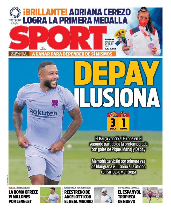 Esta es la portada de SPORT Esta es la portada de SPORT