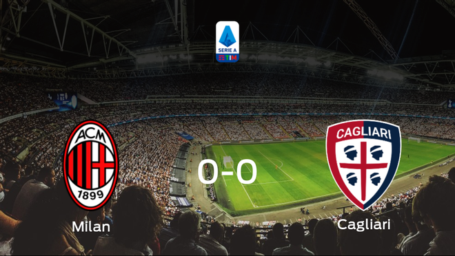 El AC Milan y el Cagliari concluyen su enfrentamiento en el Giuseppe Meazza sin goles (0-0) El AC Milan y el Cagliari concluyen su enfrentamiento en el Giuseppe Meazza sin goles (0-0)