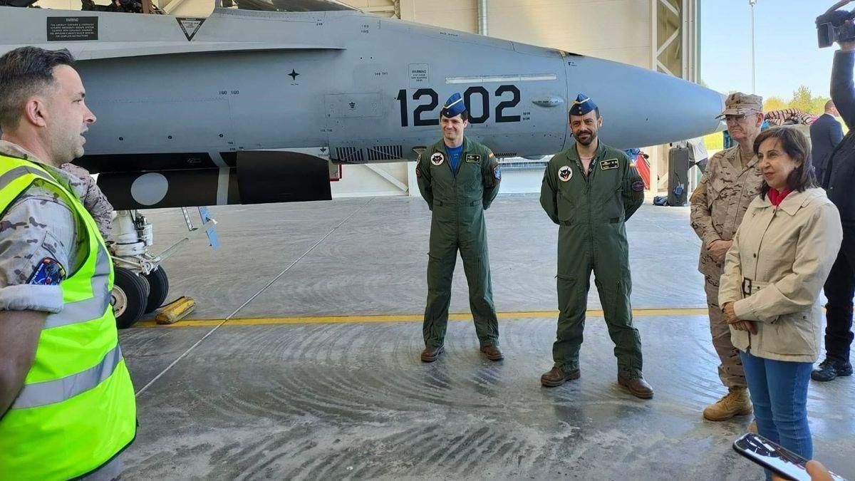 La ministra de Defensa, Margarita Robles, en visita a la base de Siauliai (Lituania). La ministra de Defensa, Margarita Robles, en visita a la base de Siauliai (Lituania).