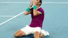 La celebración épica de Rafa Nadal tras ganar el Open de Australia