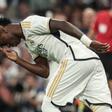Vinicius, en el momento de saltar al campo ante Las Palmas