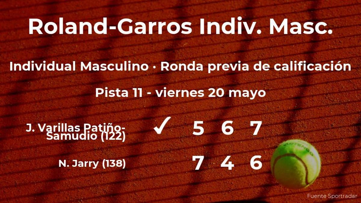 El tenista Juan Pablo Varillas Patiño-Samudio pasa a la siguiente fase de Roland-Garros