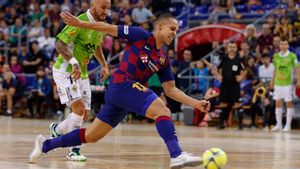 Ferrao, en acción en un partido del Barça Ferrao, en acción en un partido del Barça